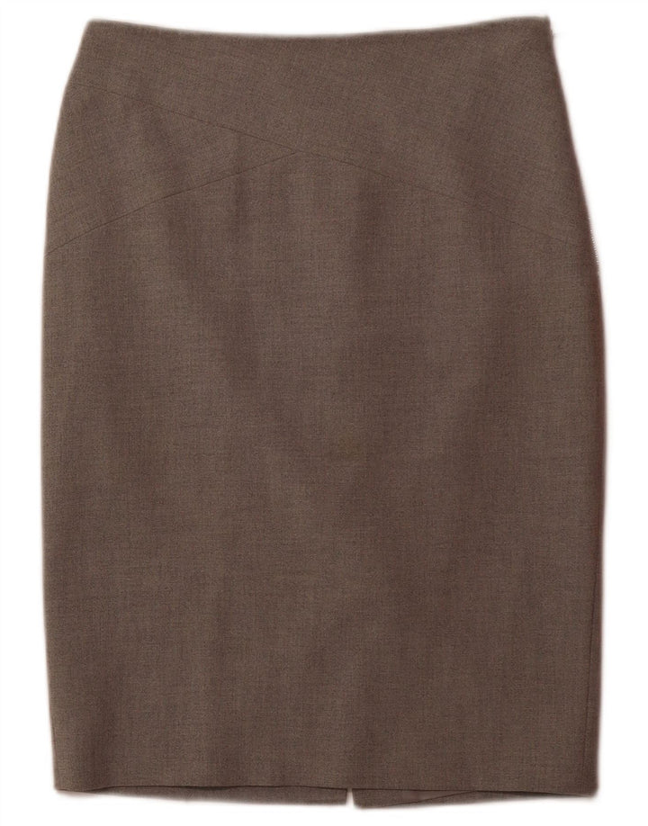 KAREN MILLEN Womens Pencil Skirt UK 10 Small W30  Grey Polyester