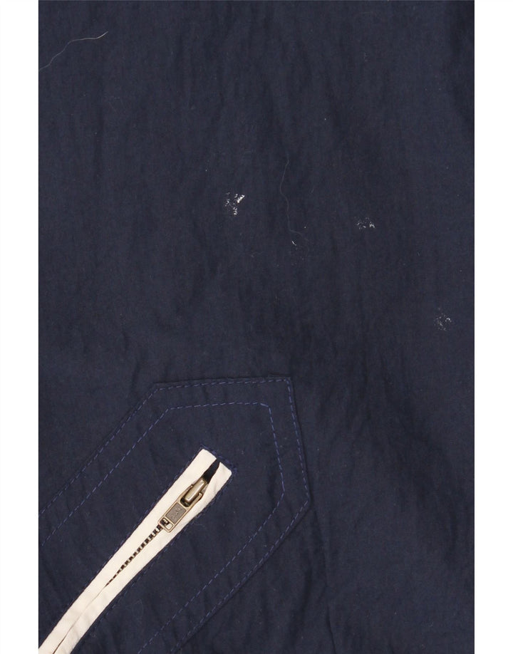 Giubbotto bomber da uomo vintage UK 42 XL poliestere blu navy