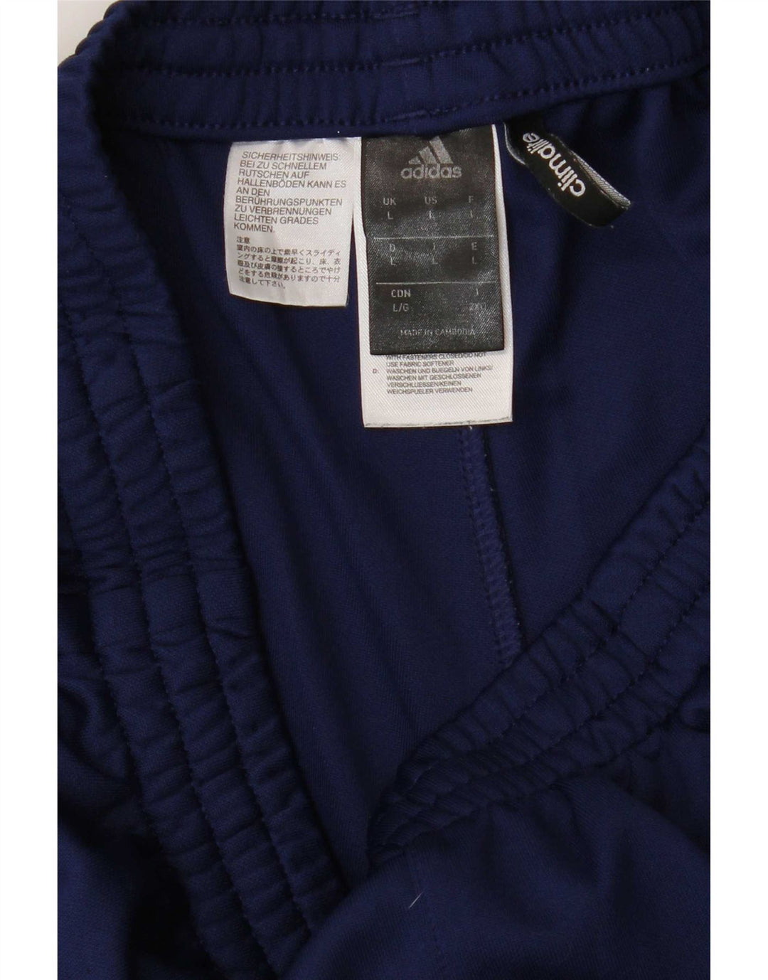 Pantaloni da tuta Adidas Climalite da uomo di grandi dimensioni in poliestere blu navy