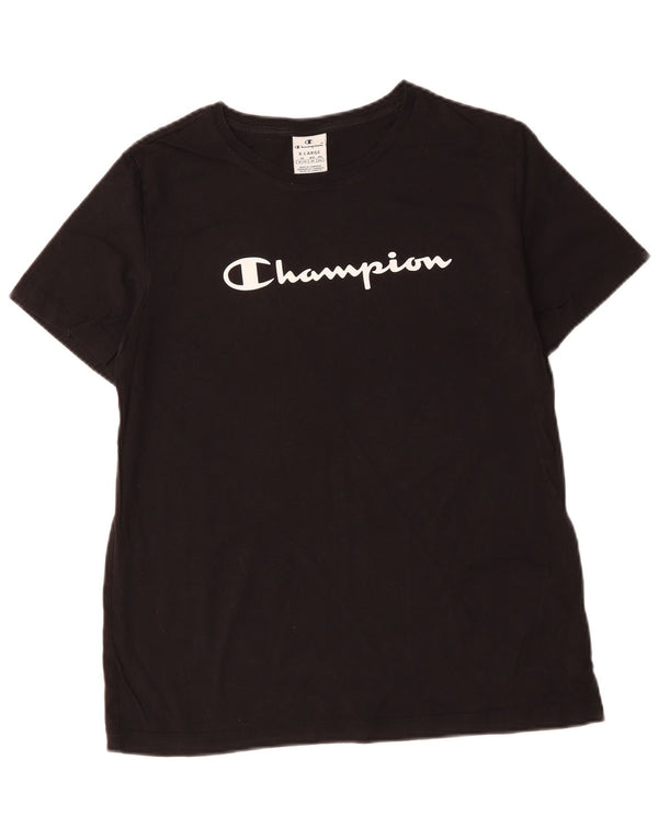 T-shirt grafica da donna CHAMPION Top UK 18 XL Nera