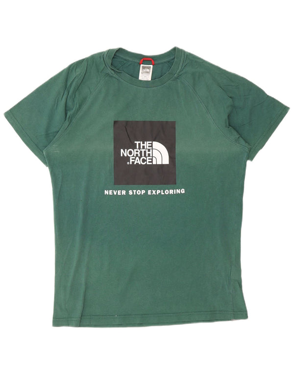 THE NORTH FACE T-shirt grafica da uomo Top in cotone verde medio