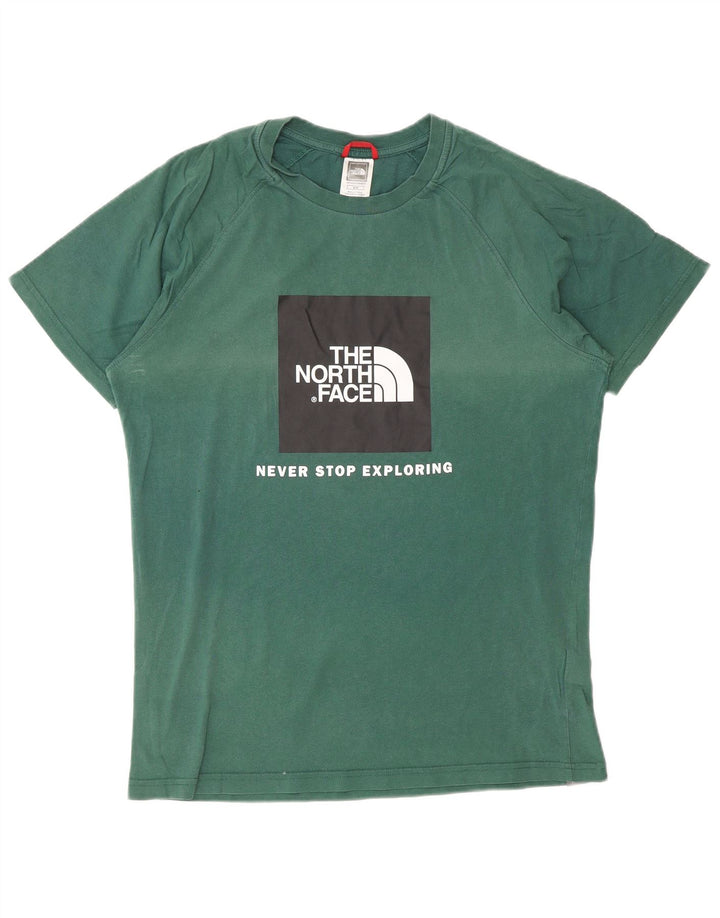 THE NORTH FACE T-shirt grafica da uomo Top in cotone verde medio