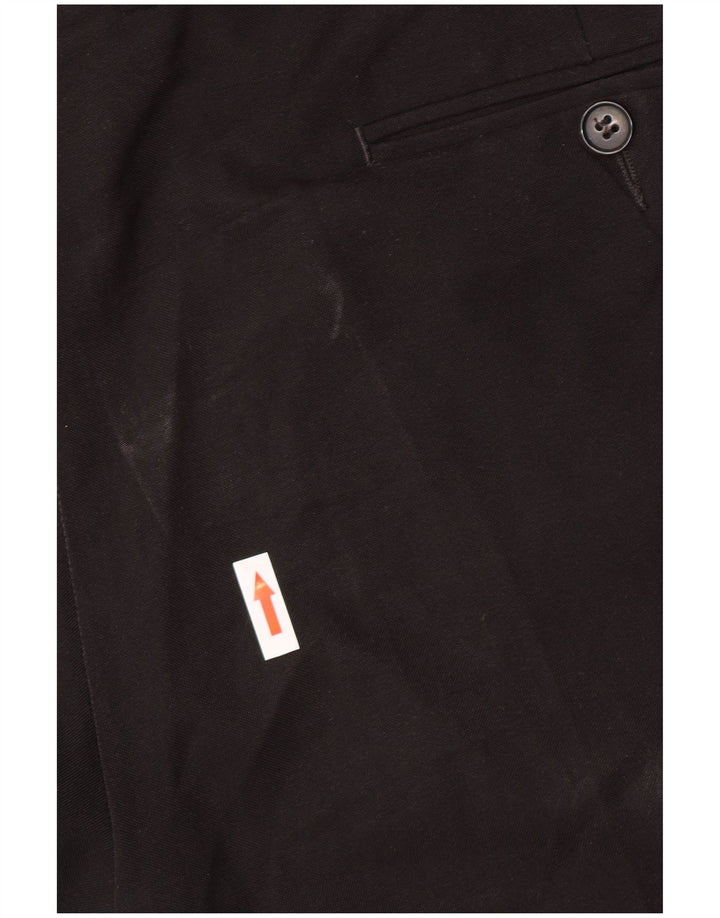 Pantaloni da abito vestibilità regolare Marks & Spencer da uomo W40 L31 poliestere nero