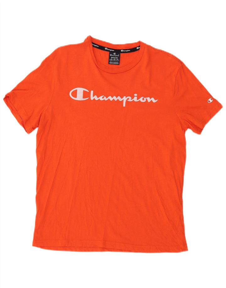 T-shirt grafica da donna Champion Top UK 14 cotone arancione medio