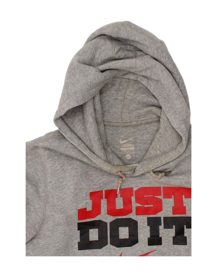 NIKE Mens Graphic Hoodie Jumper Medium Grey Cotton Vintage Nike and Second-Hand Nike from Messina Hembry 