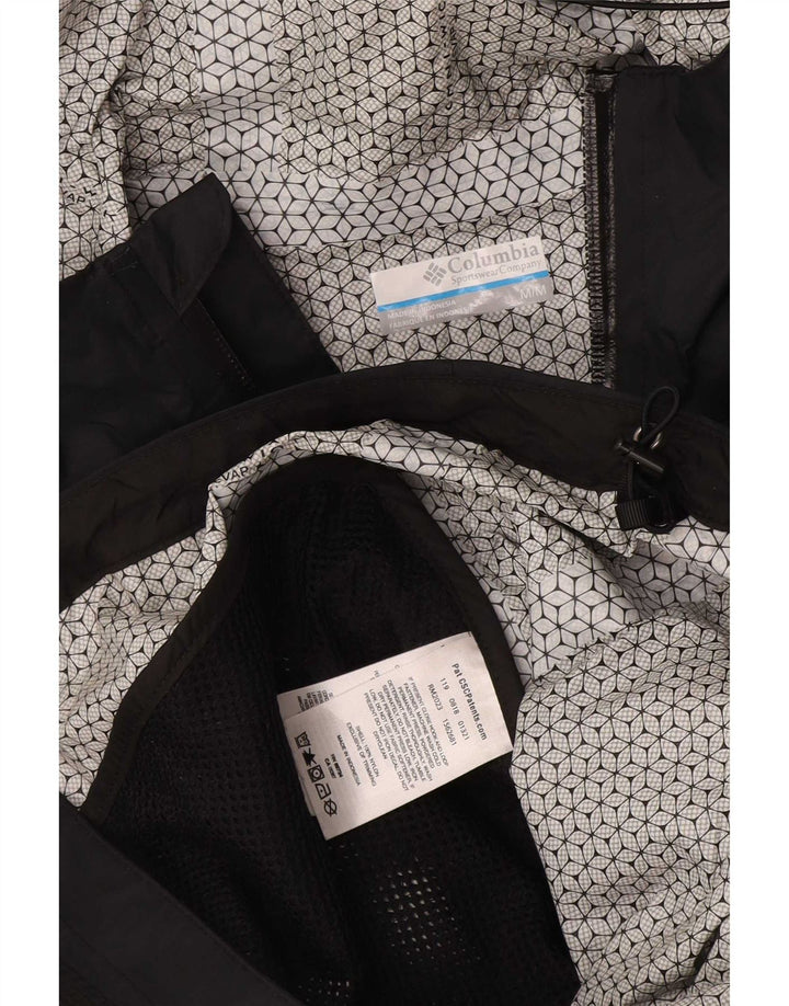 Giacca antipioggia da uomo con cappuccio Columbia UK 38 nylon nero medio