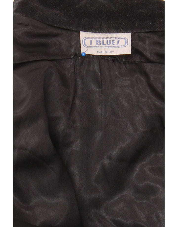 Giacca blazer in velluto a 3 bottoni da donna i Blues UK 14 grande cotone nero