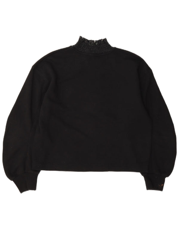 Camicetta oversize a maniche lunghe da donna Zara UK 10 piccola in cotone nero