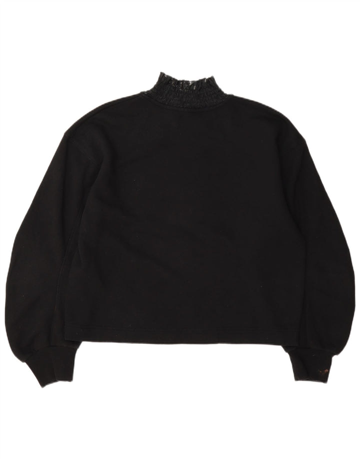 Camicetta oversize a maniche lunghe da donna Zara UK 10 piccola in cotone nero