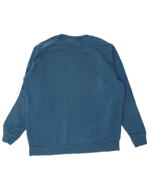 Felpa Adidas Uomo Maglione Large Blu Cotone