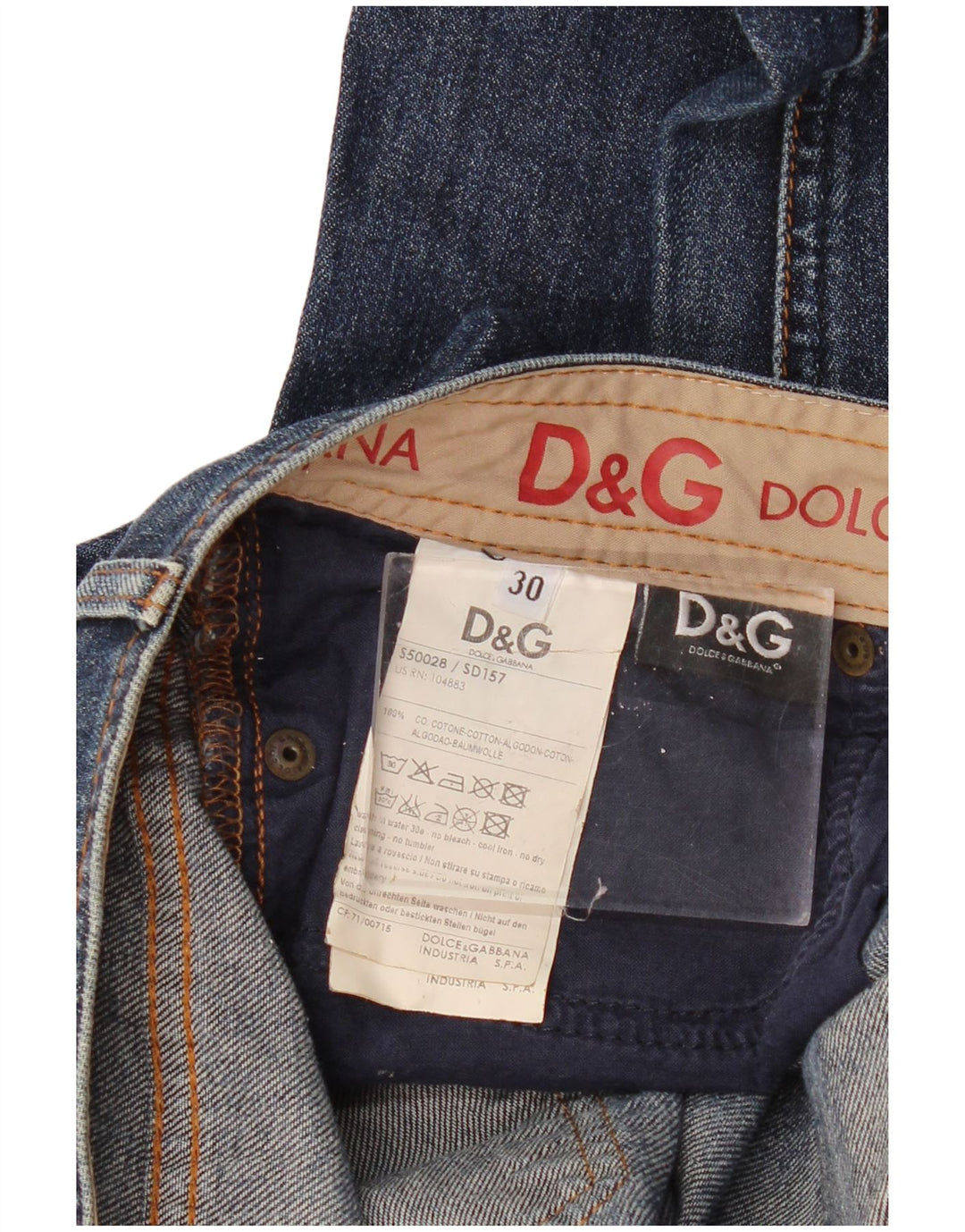 DOLCE & GABBANA Jeans bootcut da donna attillati a vita bassa W34 L30 Blu