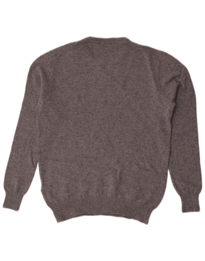 Timberland Maglione da uomo girocollo maglione grande lana merino screziata grigia