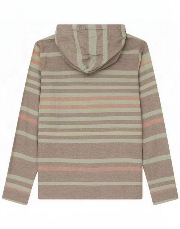 Levi's Camicia con cappuccio da uomo grande in cotone a righe grigie