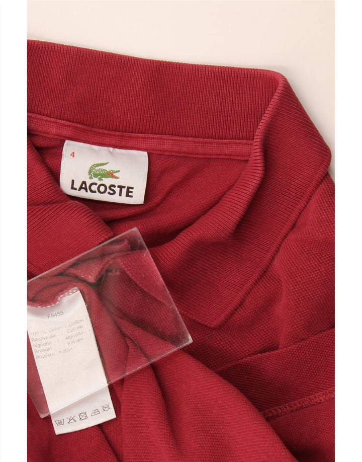 Polo da uomo LACOSTE taglia 4 cotone bordeaux medio