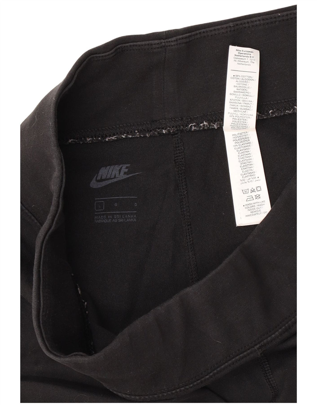 Leggings grafici da donna Nike UK 16 grande cotone nero