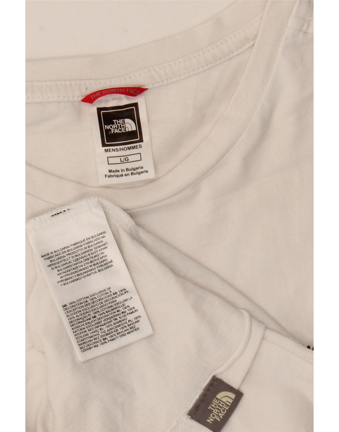 THE NORTH FACE T-shirt da uomo grande in cotone bianco