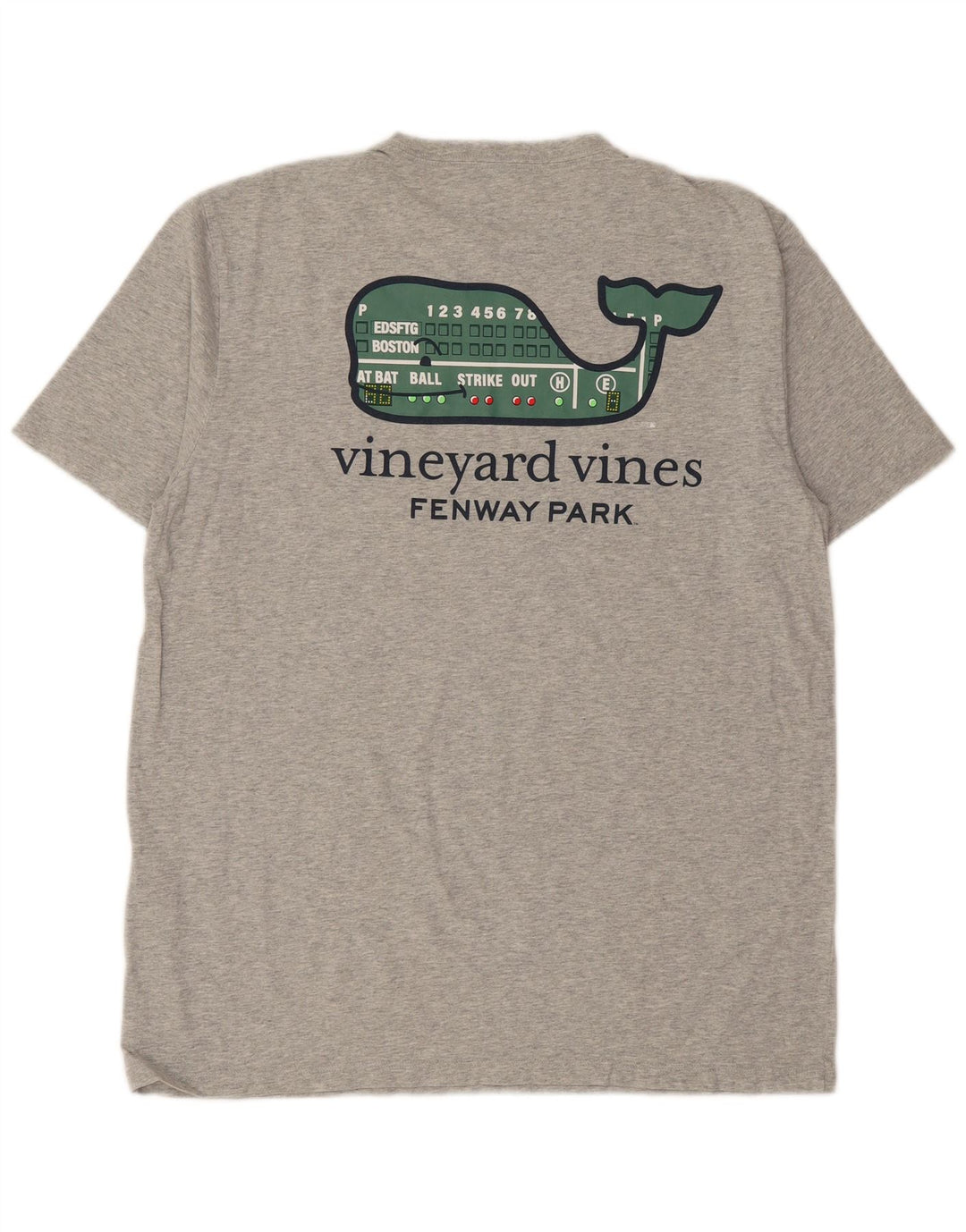 T-shirt grafica da uomo Vineyard Vines Top in cotone grigio medio