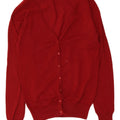 Maglione cardigan da donna Zara UK 12 cotone rosso medio