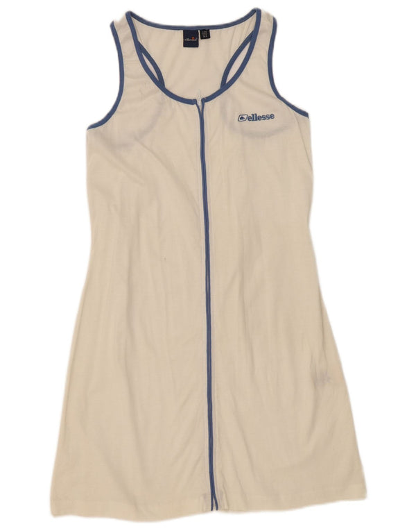 Abito da tennis senza maniche da donna Ellesse UK 12 cotone bianco medio