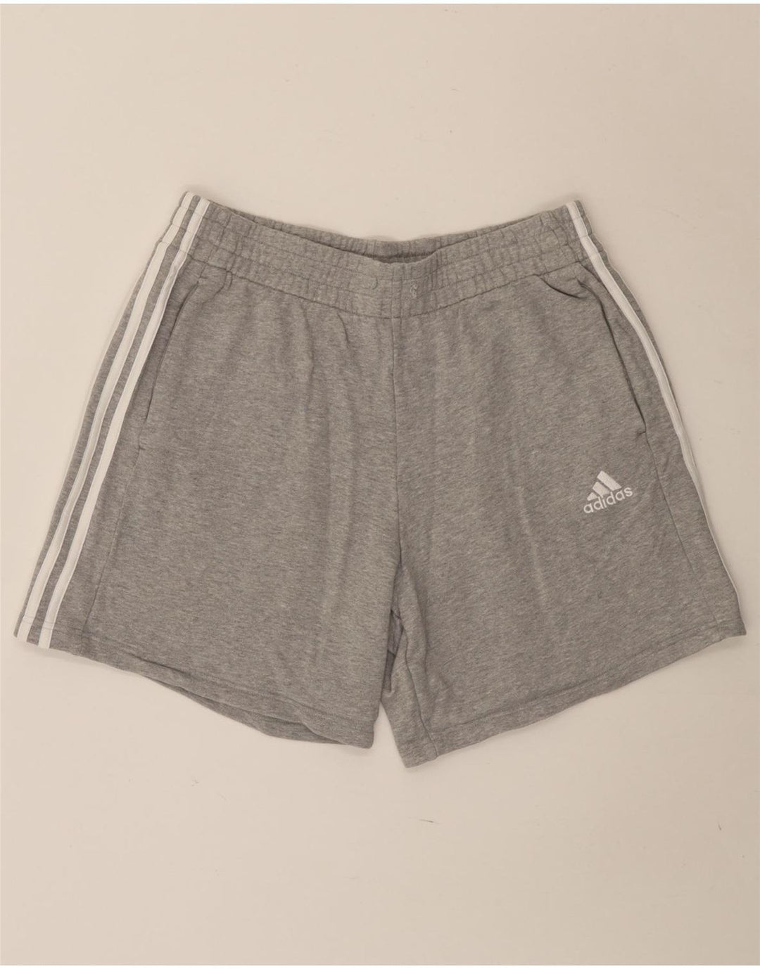 Pantaloncini sportivi da uomo Adidas Large in cotone chiazzato grigio
