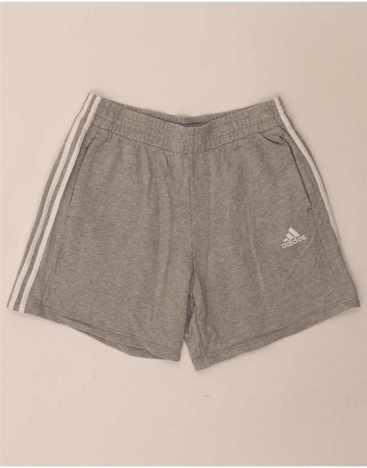 Pantaloncini sportivi da uomo Adidas Large in cotone chiazzato grigio