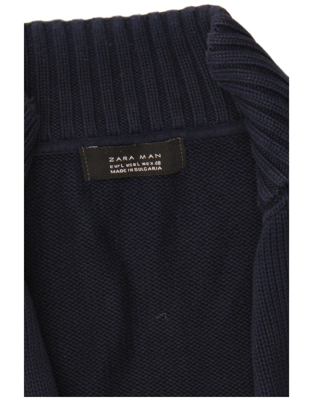 Maglione cardigan da uomo Zara grande blu navy