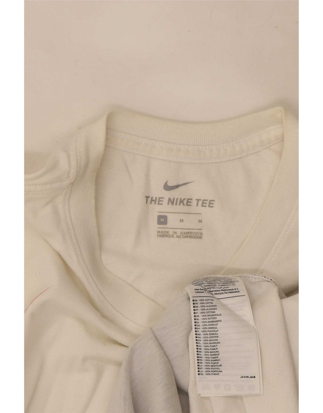 T-shirt grafica da uomo Nike Top in cotone color block bianco medio