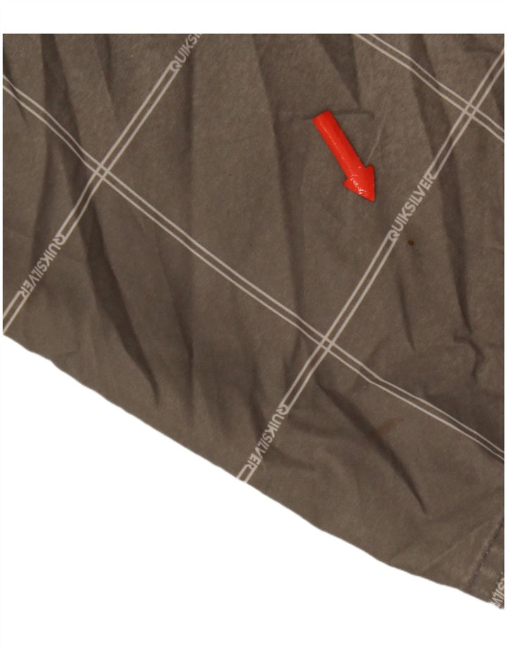 Pantaloncini chino da uomo Quiksilver W34 poliestere a quadri grigi grandi