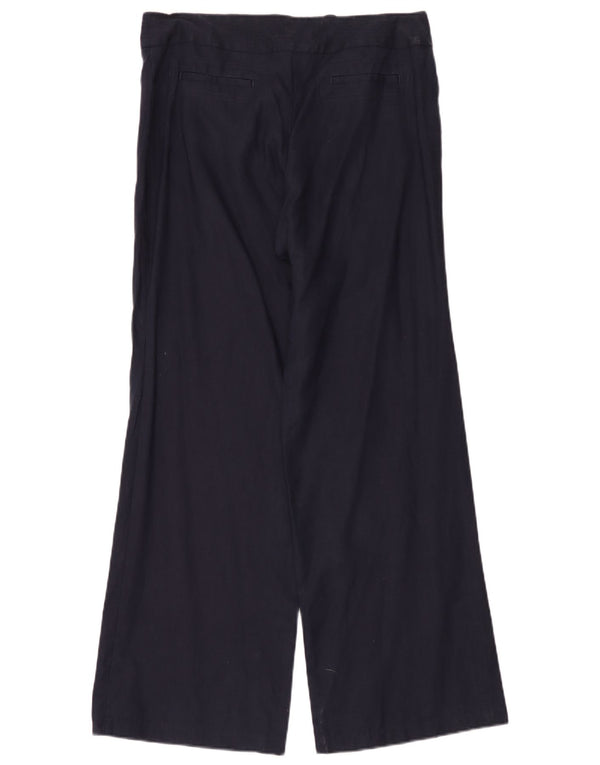 Pantaloni a gamba larga da donna Marks & Spencer UK 14 Large W34 L32 Blu navy