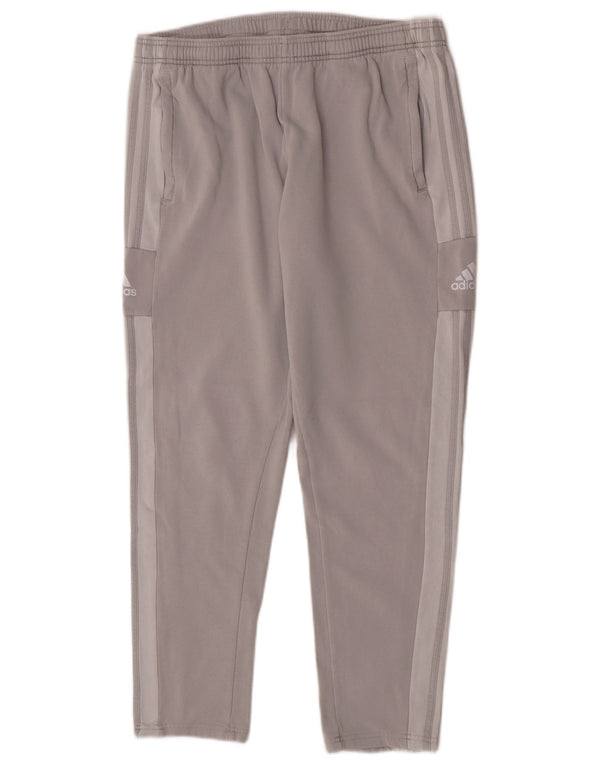 Pantaloni della tuta da donna Adidas UK 18 XL Cotone color block grigio
