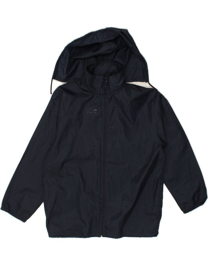 LOTTO Boys Hooded Rain Jacket 11-12 Years Navy Blue Polyester Vintage Lotto and Second-Hand Lotto from Messina Hembry 