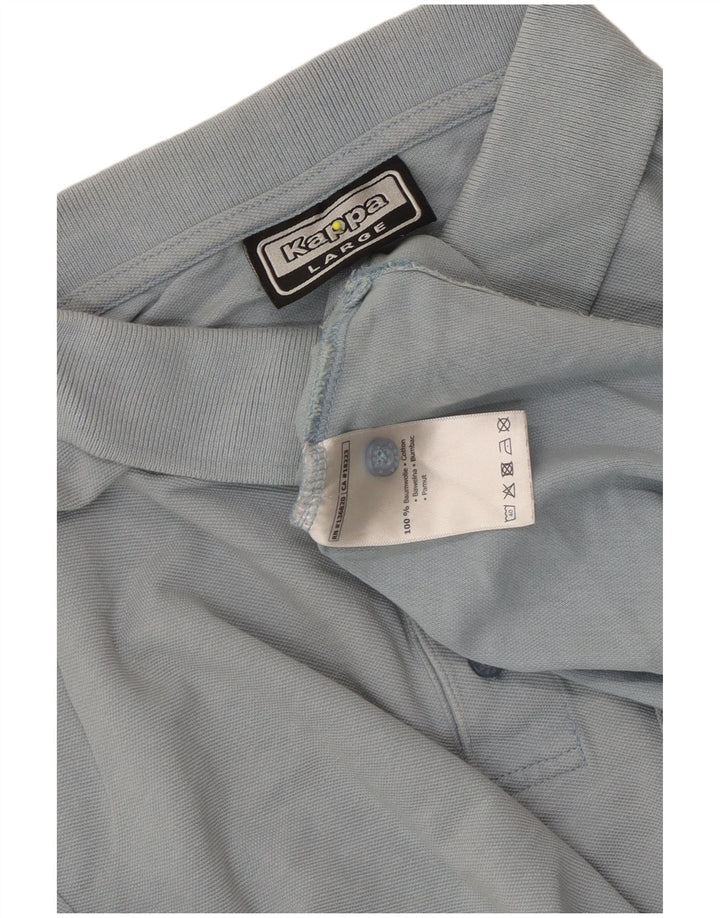 Polo Kappa Uomo Large Blu In Cotone