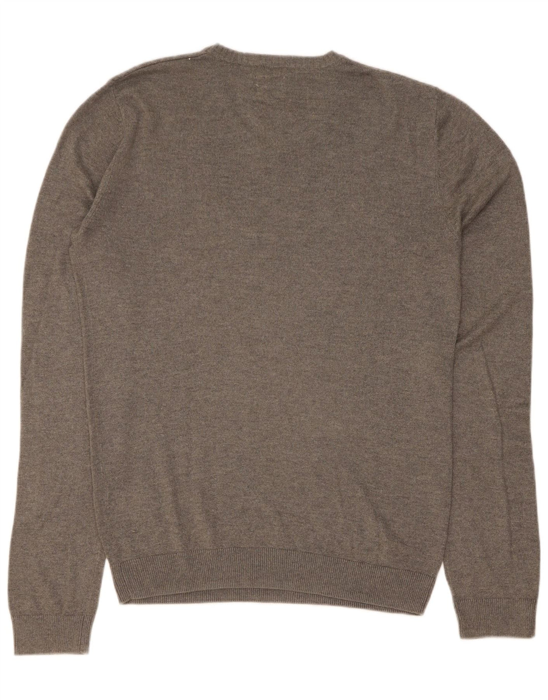 Maglione Lee da uomo con scollo a V in viscosa screziata grigio medio