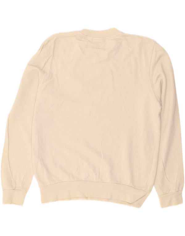 Felpa da uomo con vestibilità grafica classica Lacoste, taglia 4, beige medio