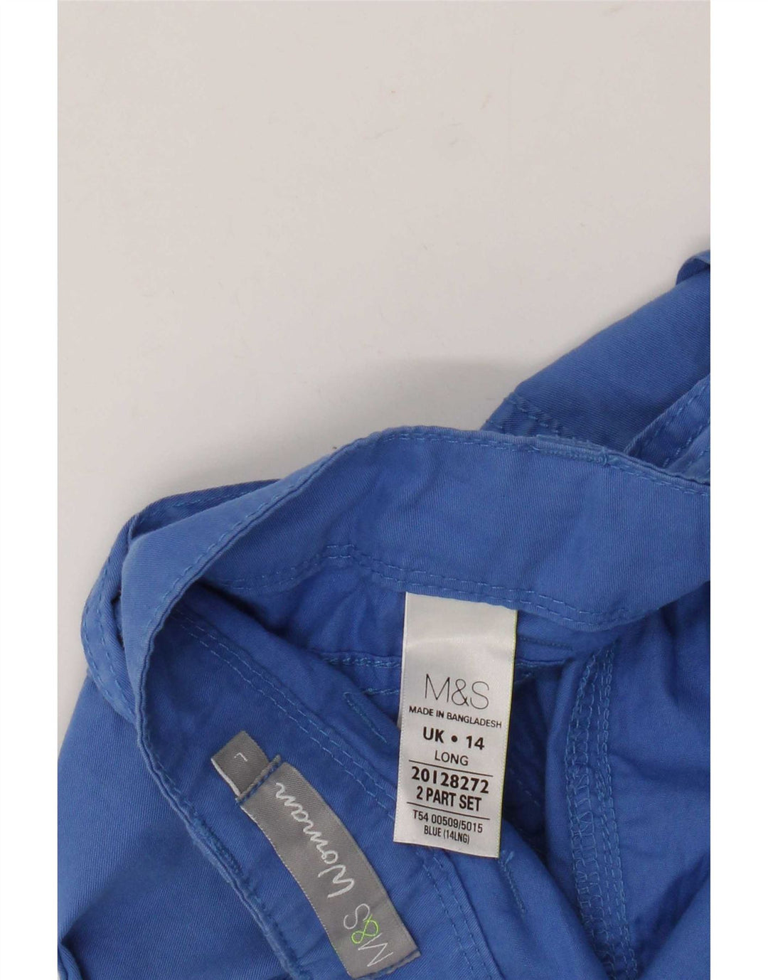 Pantaloni cargo dritti da donna Marks & Spencer UK 14 Large W36 L33 Blu