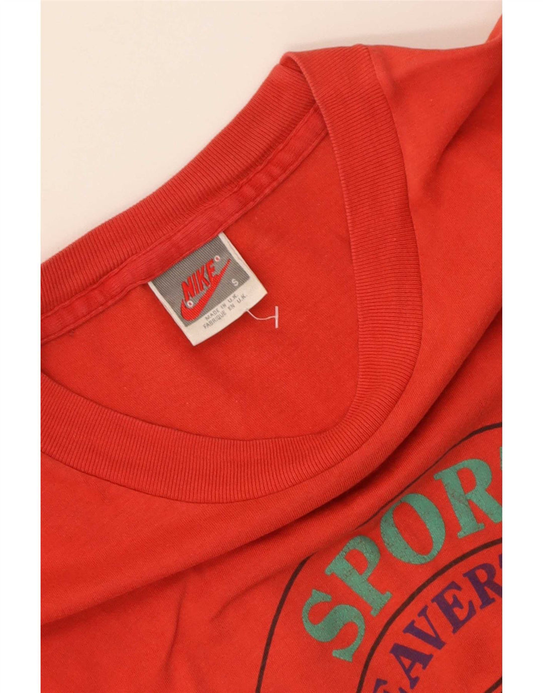 T-shirt grafica da uomo Nike Top Small in cotone rosso
