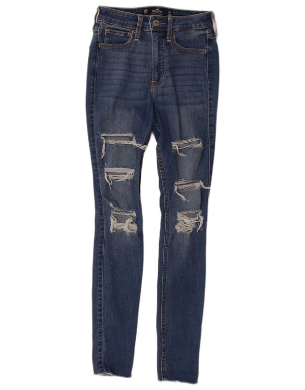 Jeans Hollister da donna super skinny a vita alta US 00 2XS W23 L28 Blu
