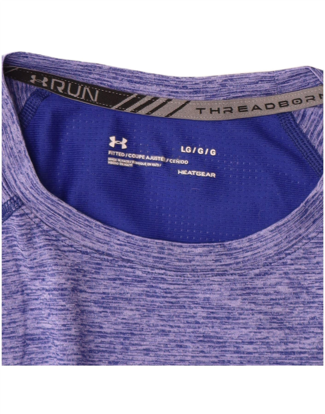 T-shirt da uomo UNDER ARMOUR Heat Gear Top grande blu screziato