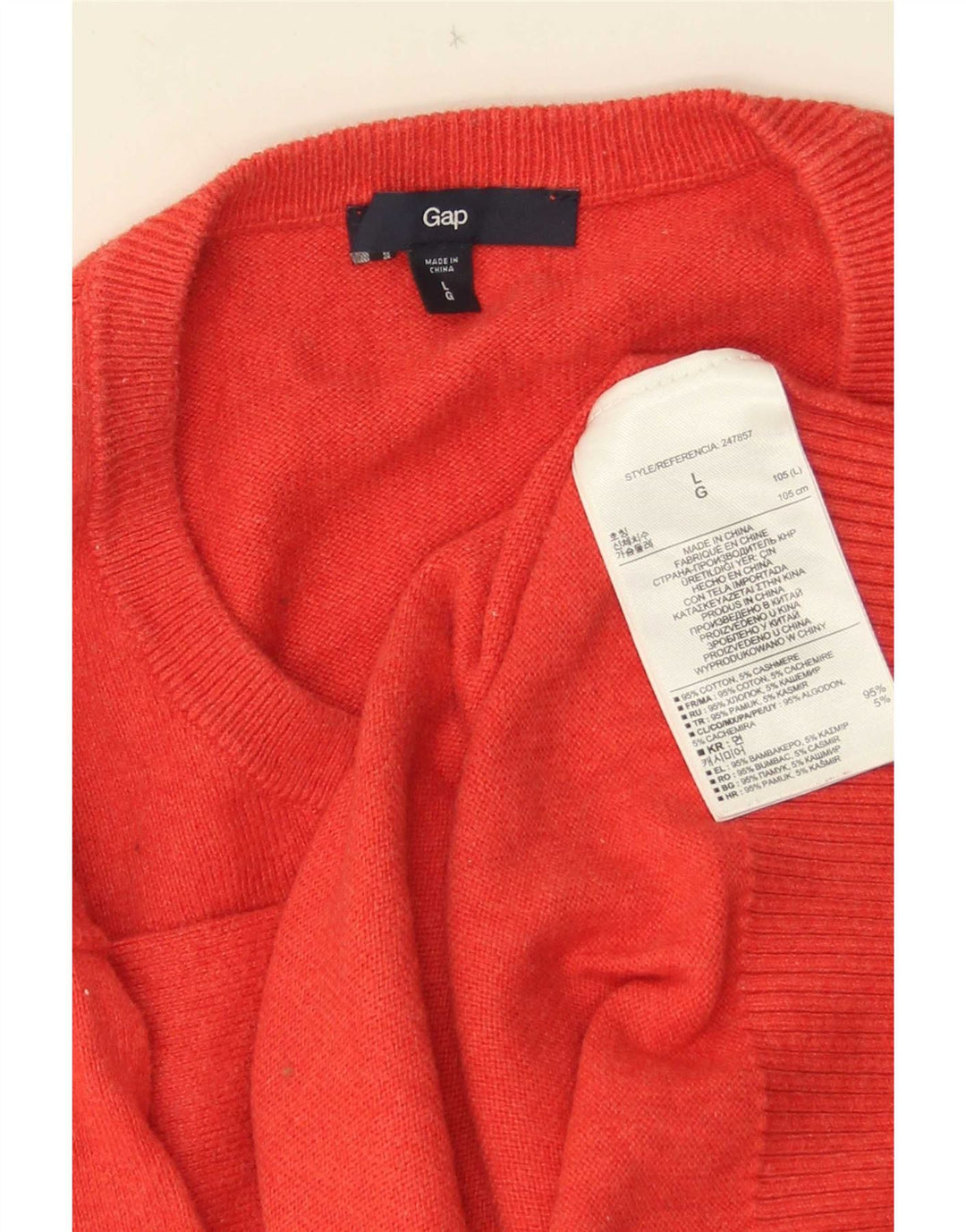 Maglione maglione girocollo da uomo Gap grande in cotone rosso
