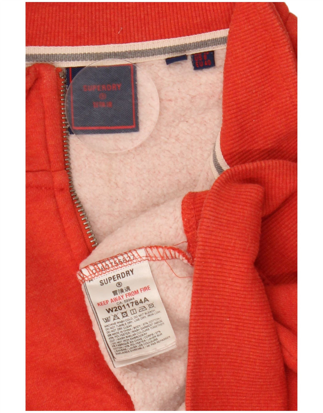 Felpa corta oversize da donna SUPERDRY UK 12 rossa media