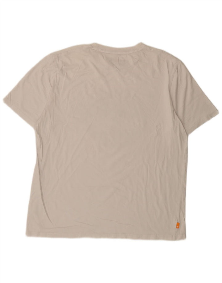 T-shirt grafica da uomo con vestibilità regolare Timberland Top XL in cotone bianco