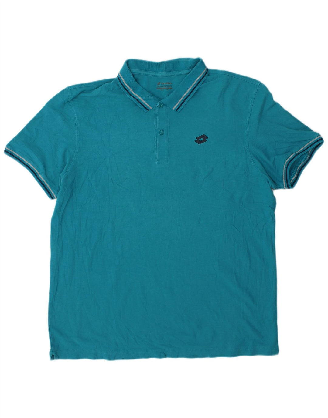 Polo da uomo Lotto 3XL a righe turchesi