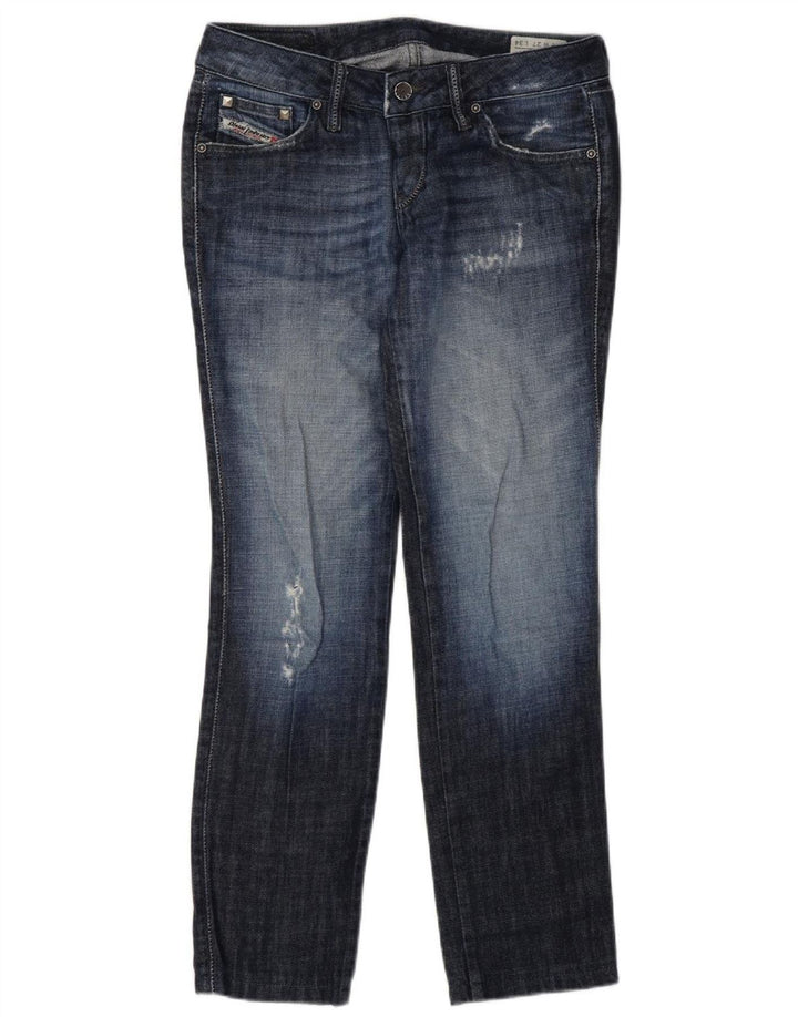 Jeans slim da donna Diesel Cuddy effetto invecchiato W27 L30 cotone blu