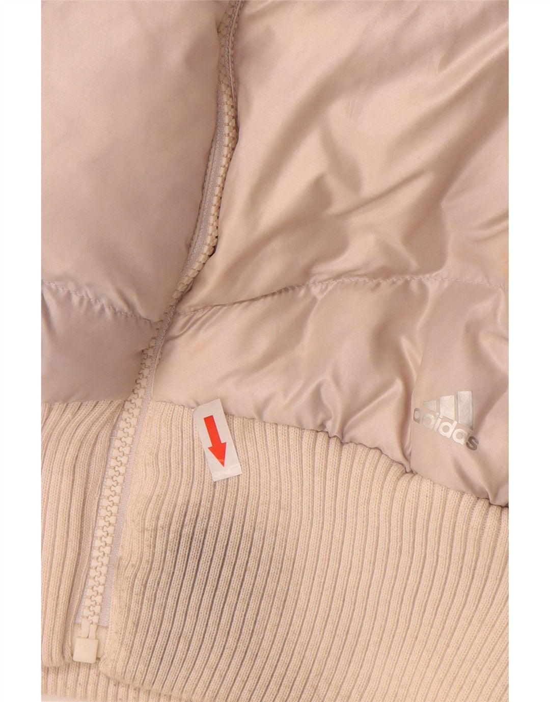 Giacca imbottita da donna Adidas UK 12 nylon beige medio