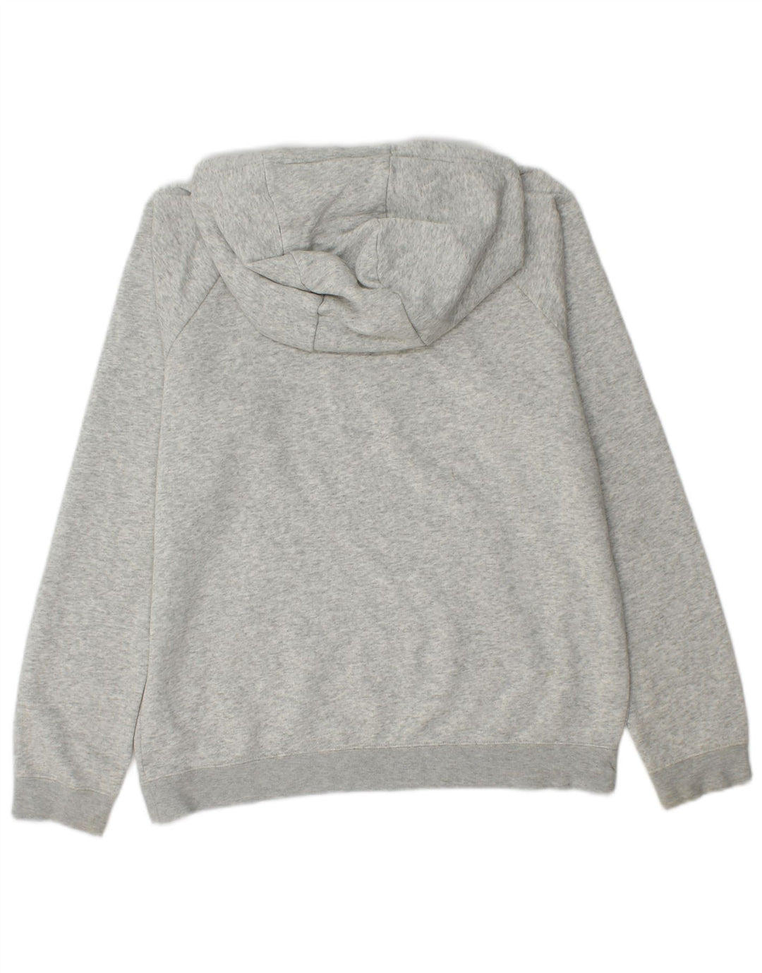NIKE Womens Oversized Graphic Hoodie Jumper UK 10 Small Grey Flecked