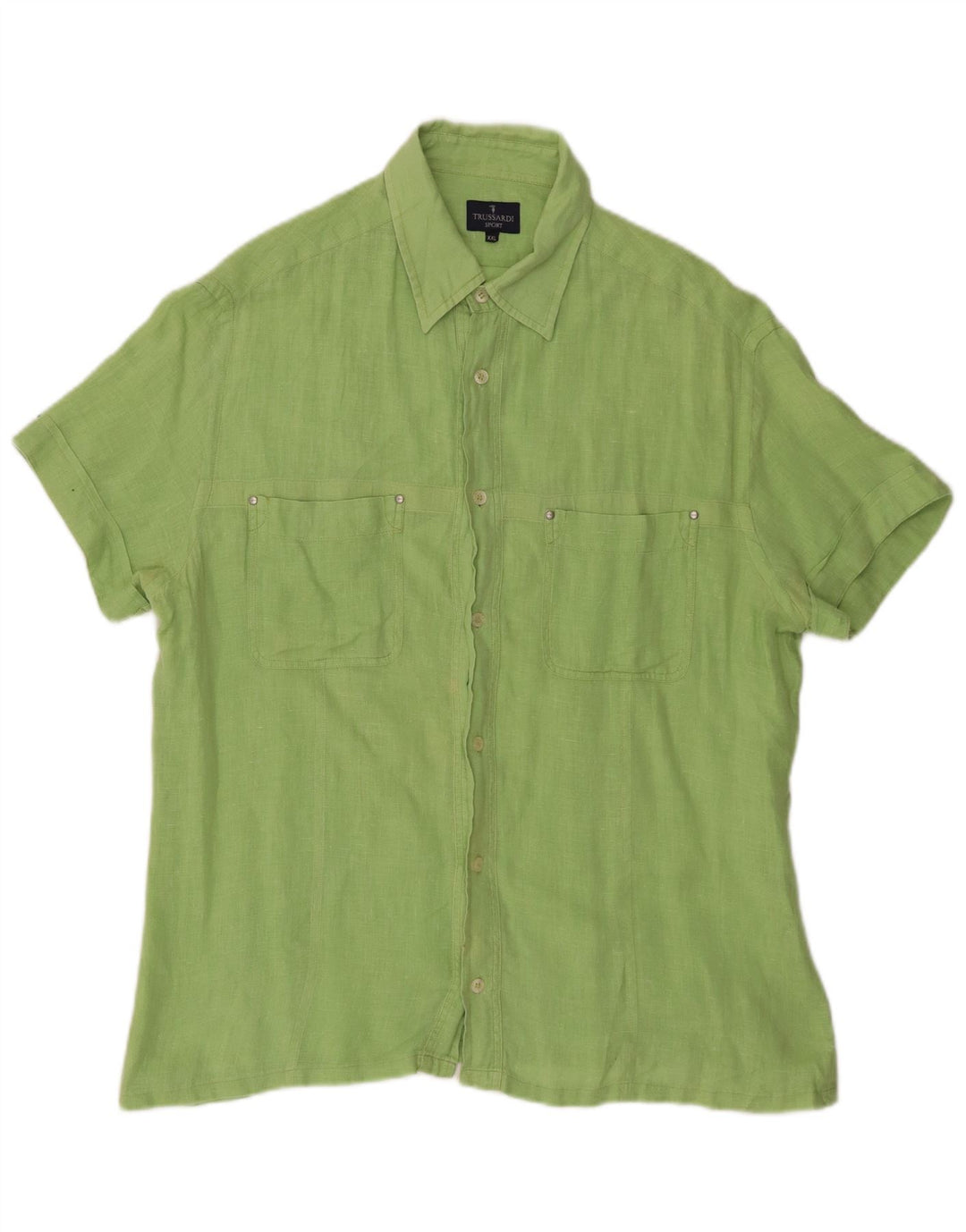 Camicia Trussardi Uomo Manica Corta 2XL Verde