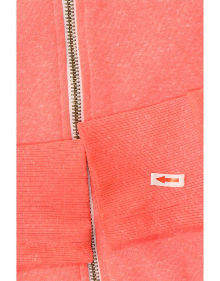 Maglione con cappuccio e zip da donna Superdry UK 16 Large Rosa Poliestere