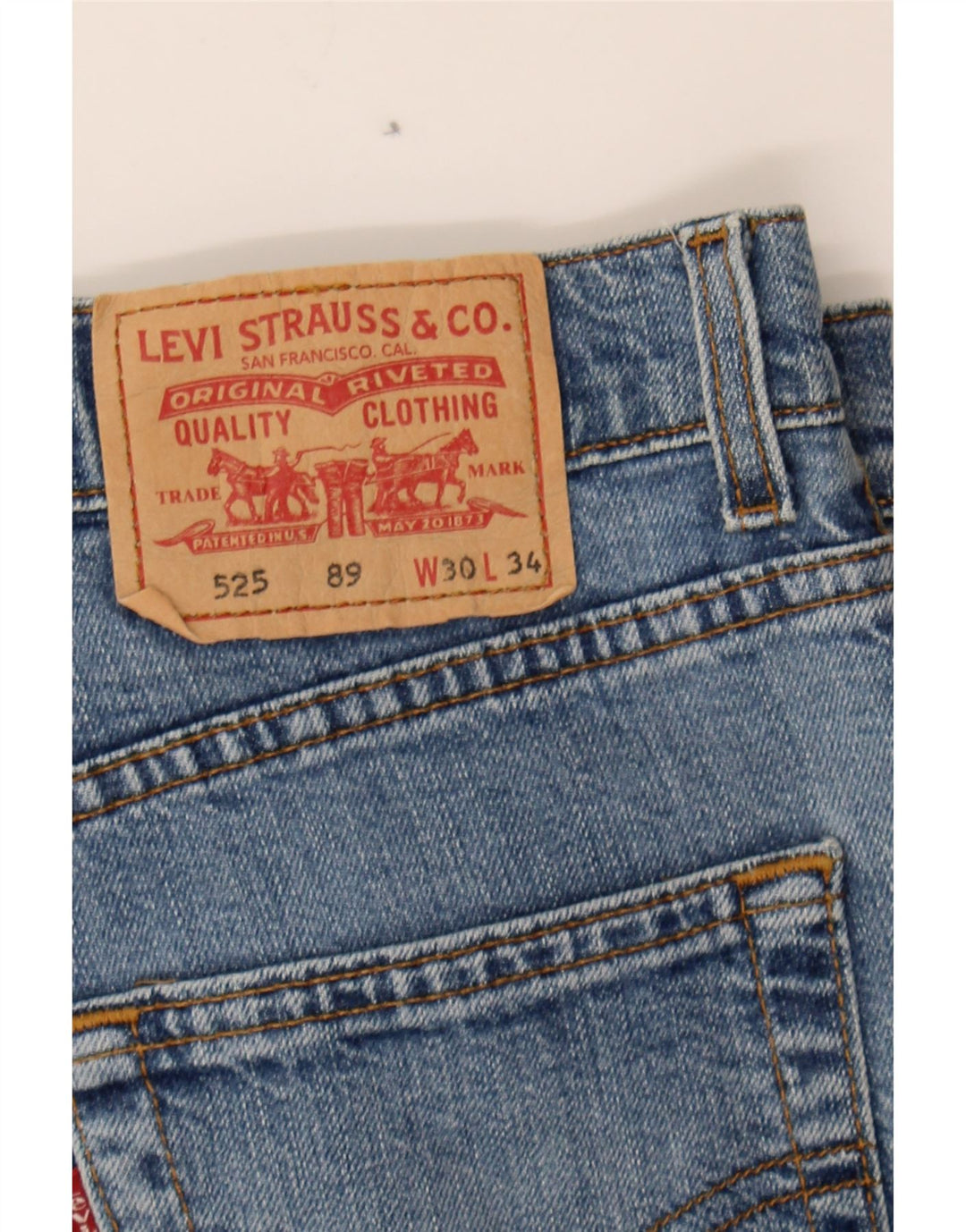 LEVI'S Womens 525 Straight Jeans W30 L30 Blue Cotton Vintage Levi's and Second-Hand Levi's from Messina Hembry 