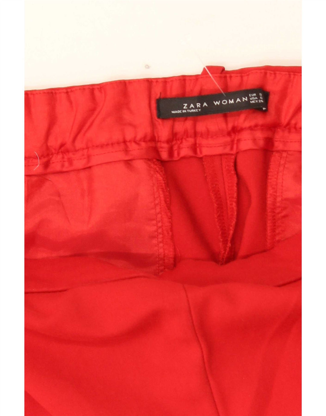 Pantaloni casual slim da donna Zara piccoli W26 L26 rossi