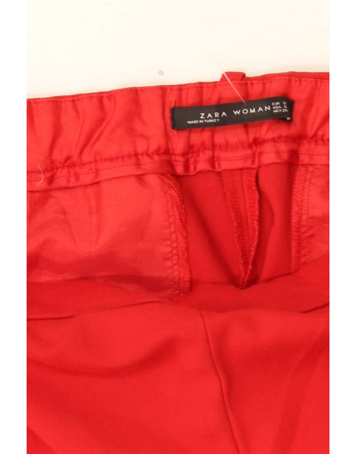 Pantaloni casual slim da donna Zara piccoli W26 L26 rossi